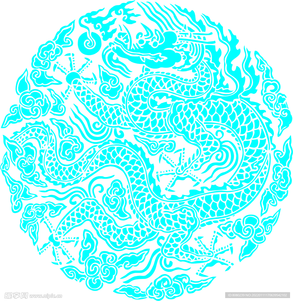 矢量龙纹底纹