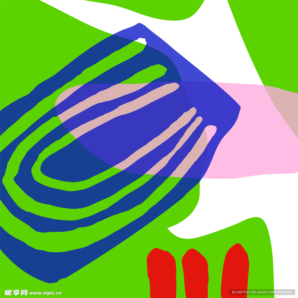 印象派画作 抽象海报 抽象画 