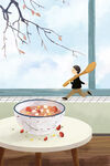 腊八节日插画海报展板