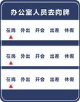 办公室人员去向牌