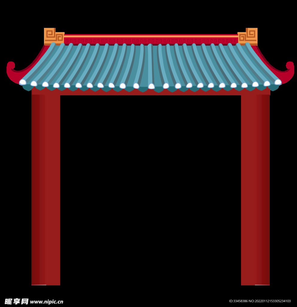 中国风古典屋檐边框