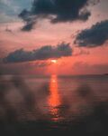夕阳红海景图