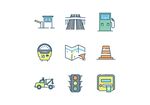 交通出行道路图标icon