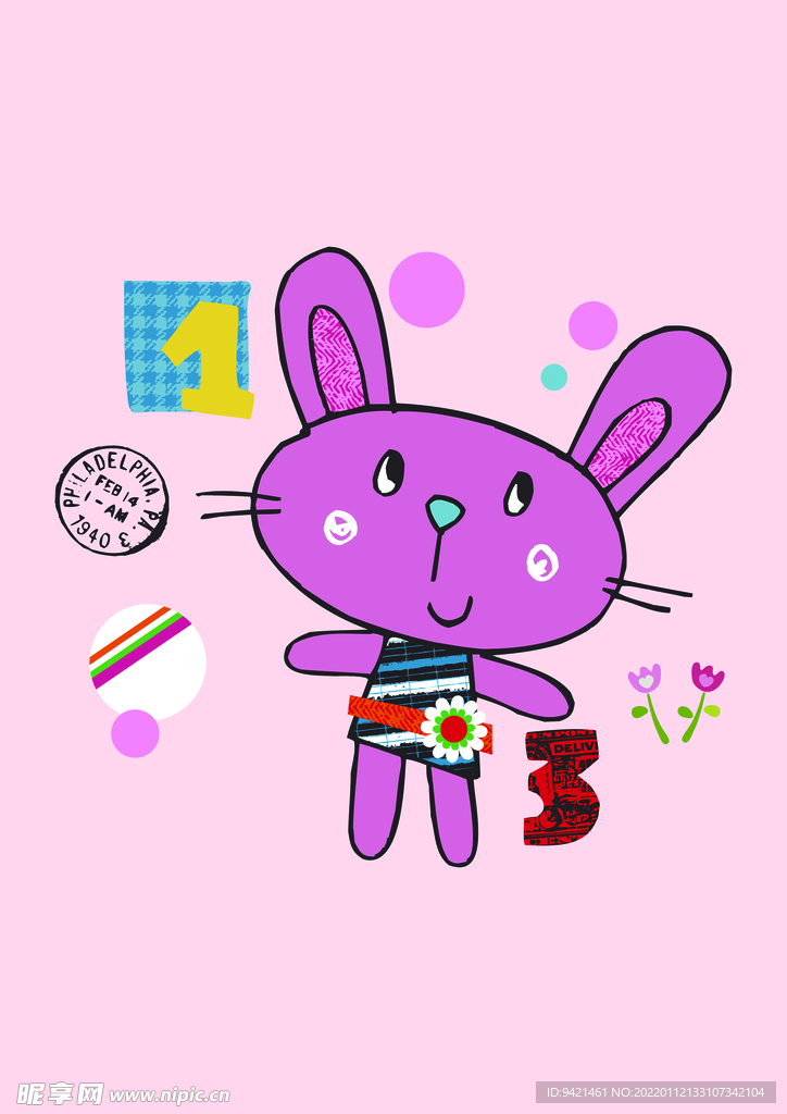 彩色兔子