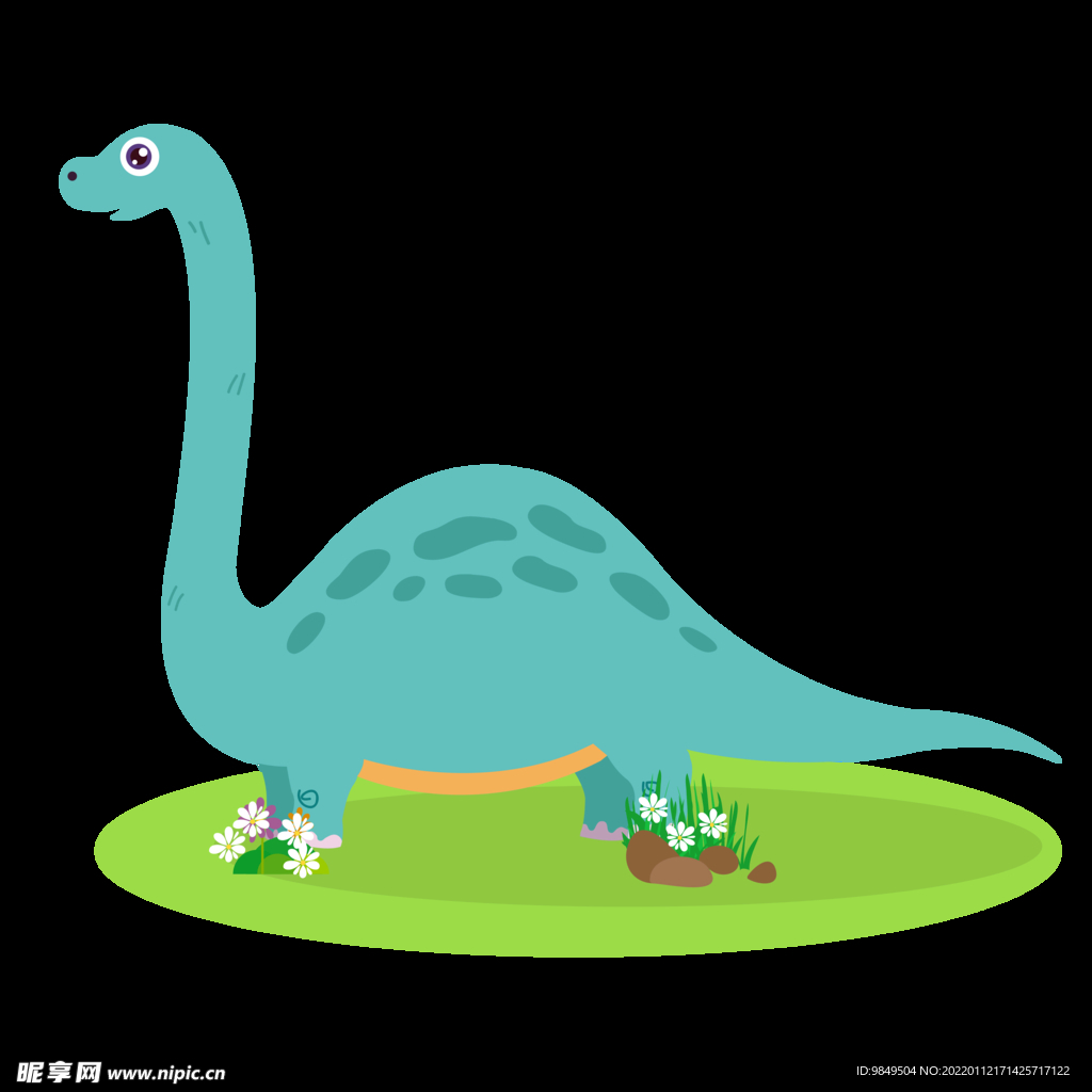  恐龙PNG元素 卡通恐龙  