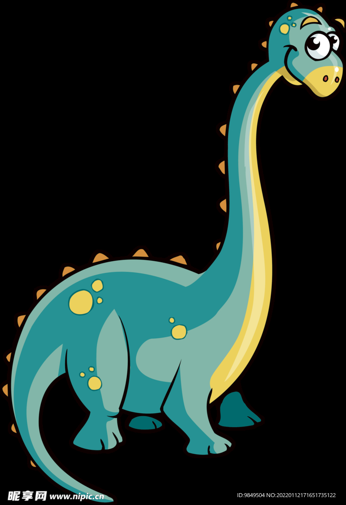  恐龙PNG元素 卡通恐龙  