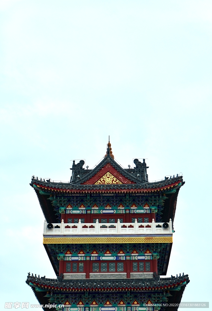 复古建筑中式旅游背景素材