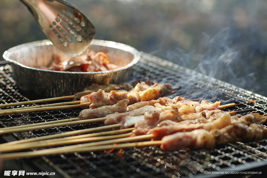 烧烤美食食材背景素材