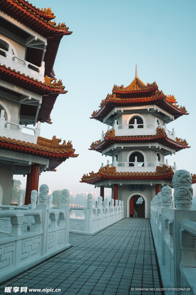 户外复古建筑旅游背景素材