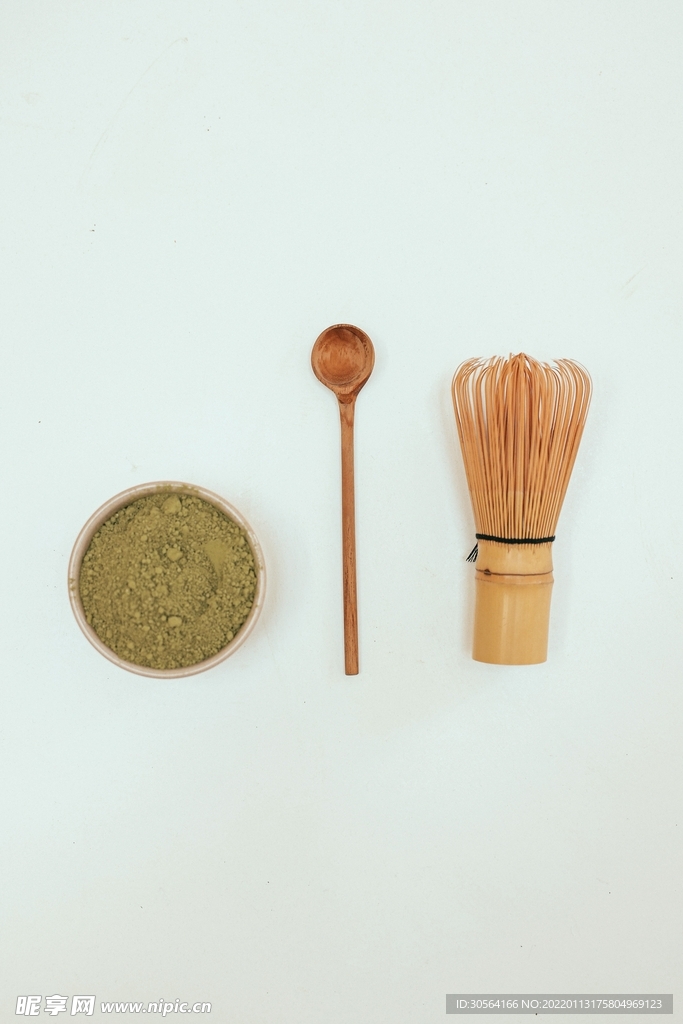 日式抹茶绿茶饮品背景素材