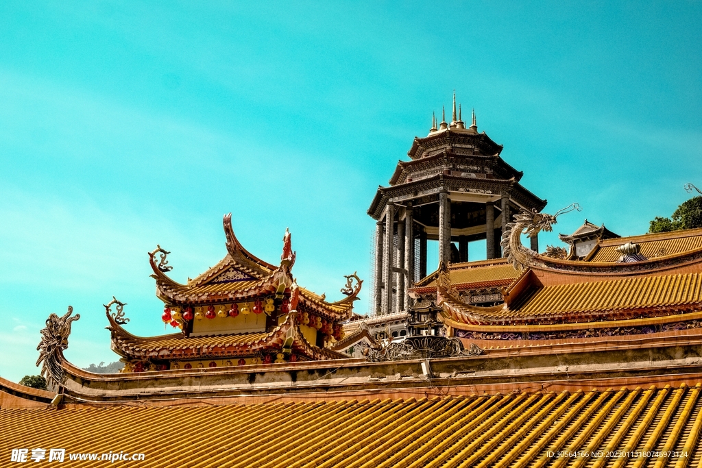 户外复古建筑旅游背景素材