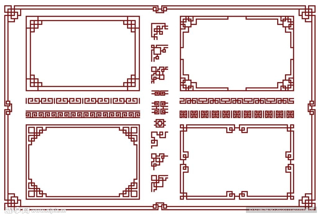 矢量花纹边框大全