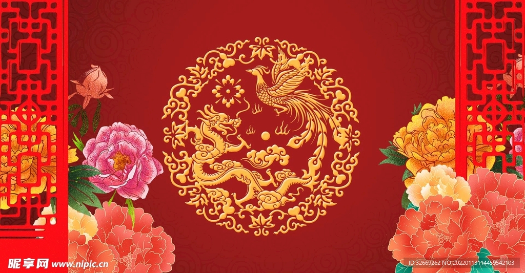 红色背景