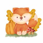 可爱卡通狐狸  
