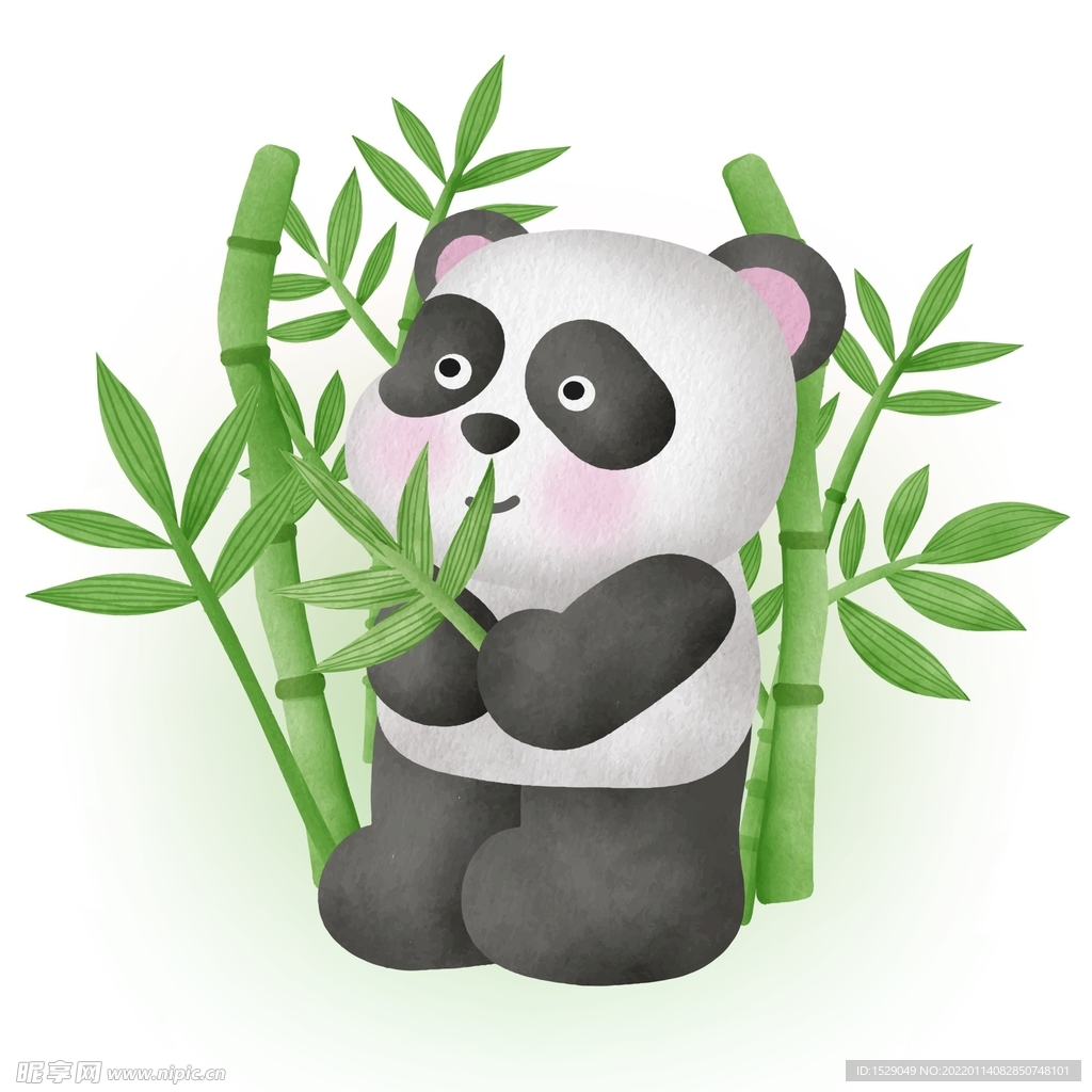 可爱卡通熊猫  