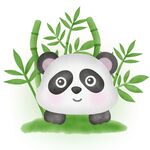 可爱卡通熊猫