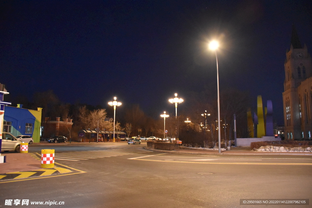 街道夜景路灯