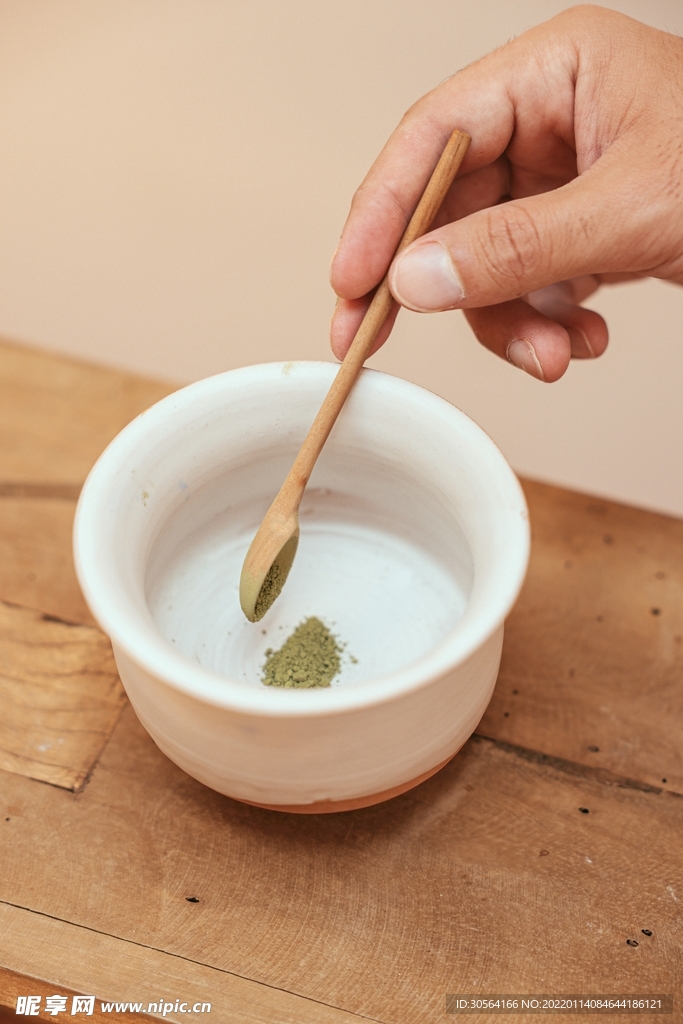 日式抹茶绿茶饮品背景素材