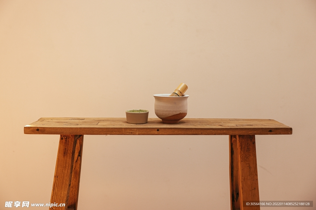 日式抹茶绿茶饮品背景素材