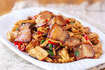 腐竹炒肉美食食材背景素材