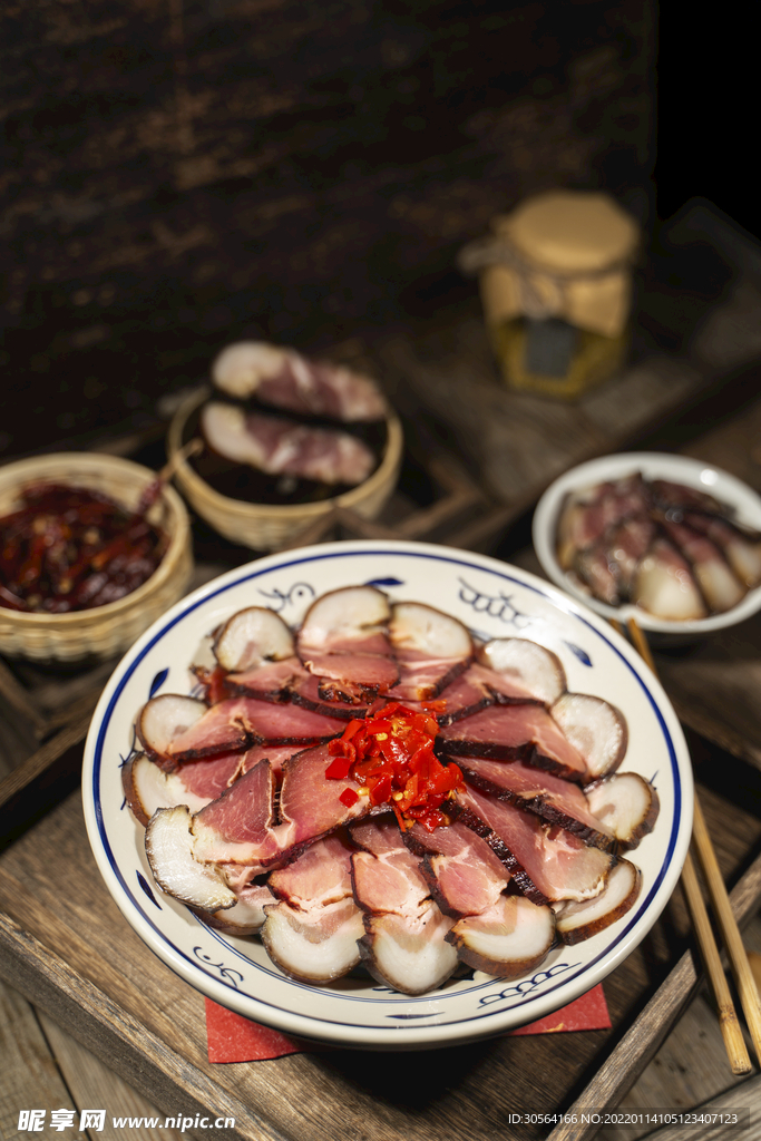 腊肉腊肠美食食材素材