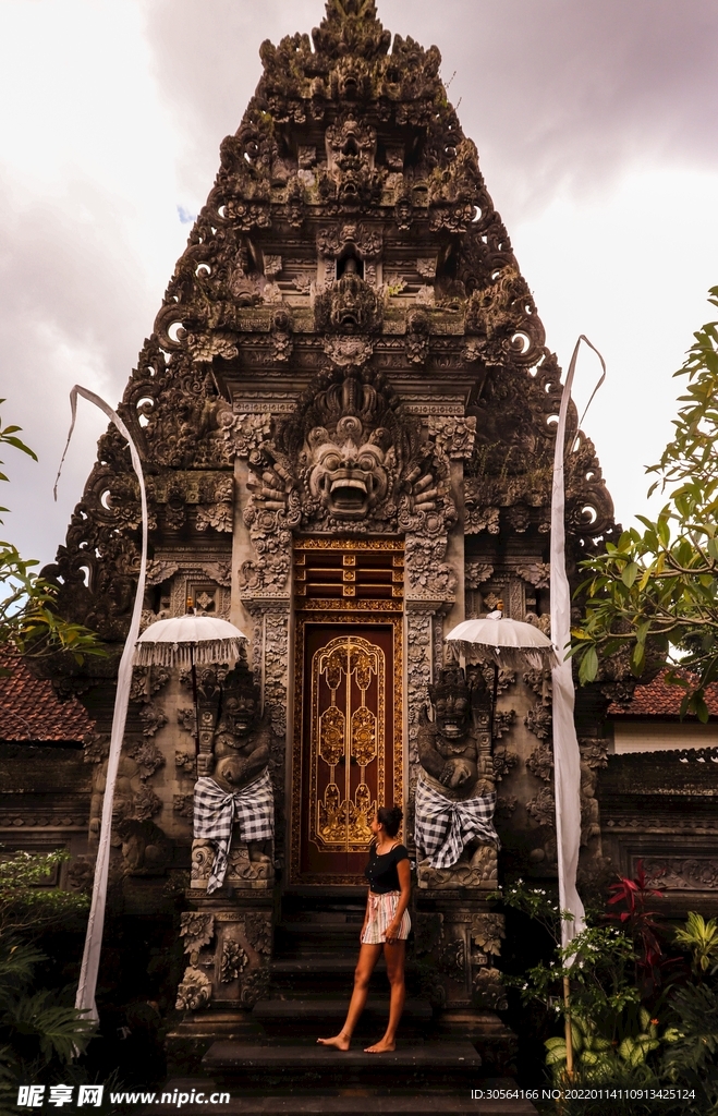 户外寺庙复古建筑旅游旅行素材