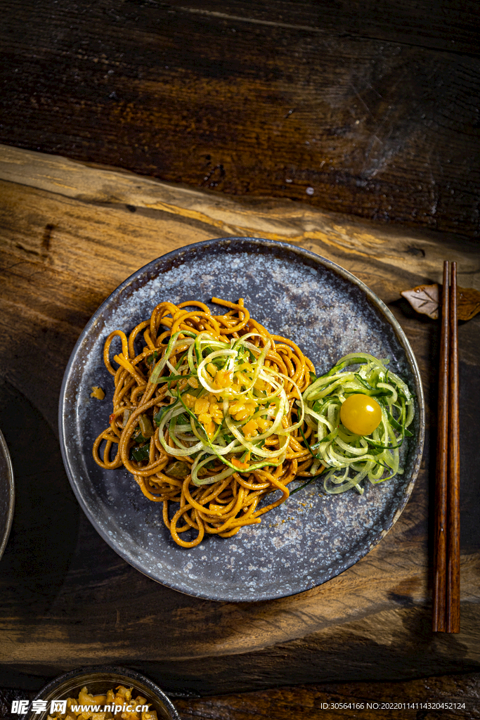 炒面拌面美食食材素材