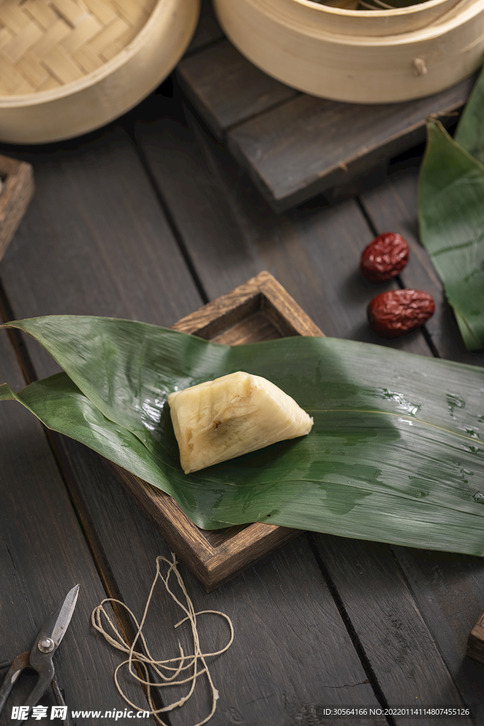 端午节粽子粽叶美食素材