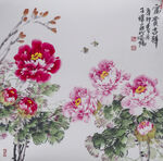 富贵吉祥牡丹画实拍大图