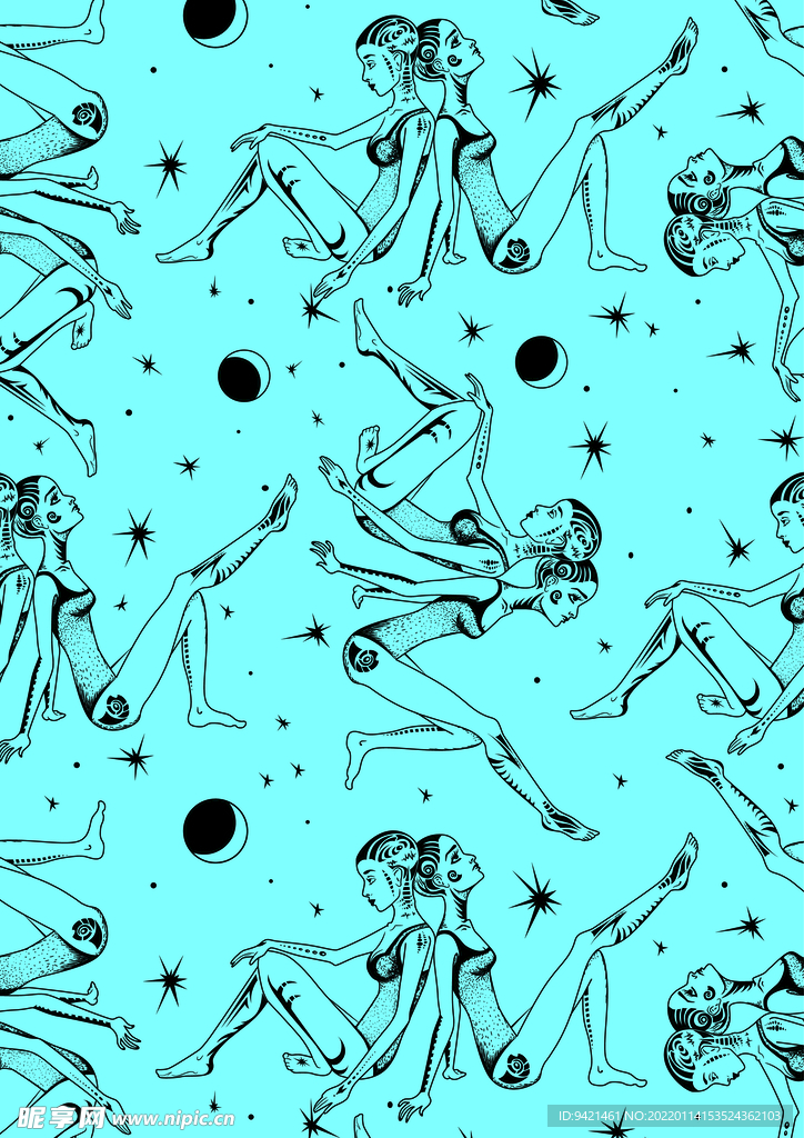 星座人物插画