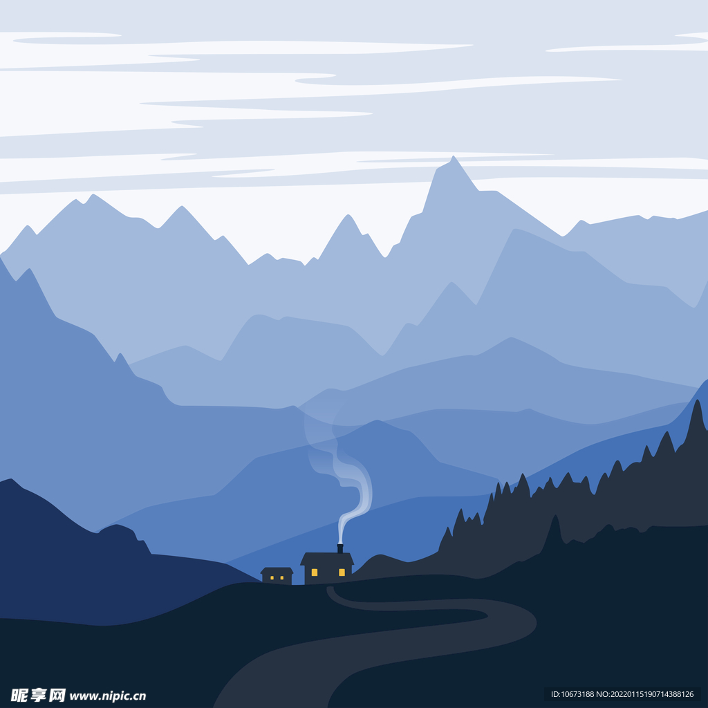  山峦山峰背景
