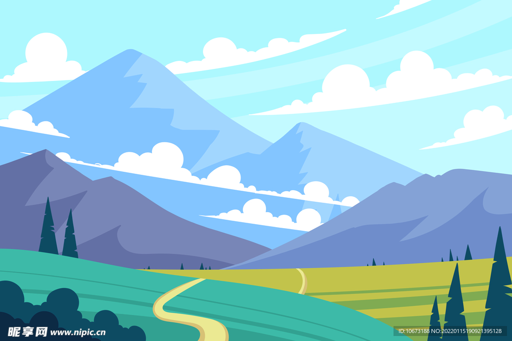 山峦山峰背景