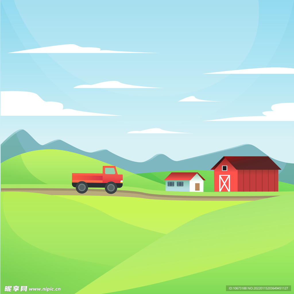 乡村地形背景