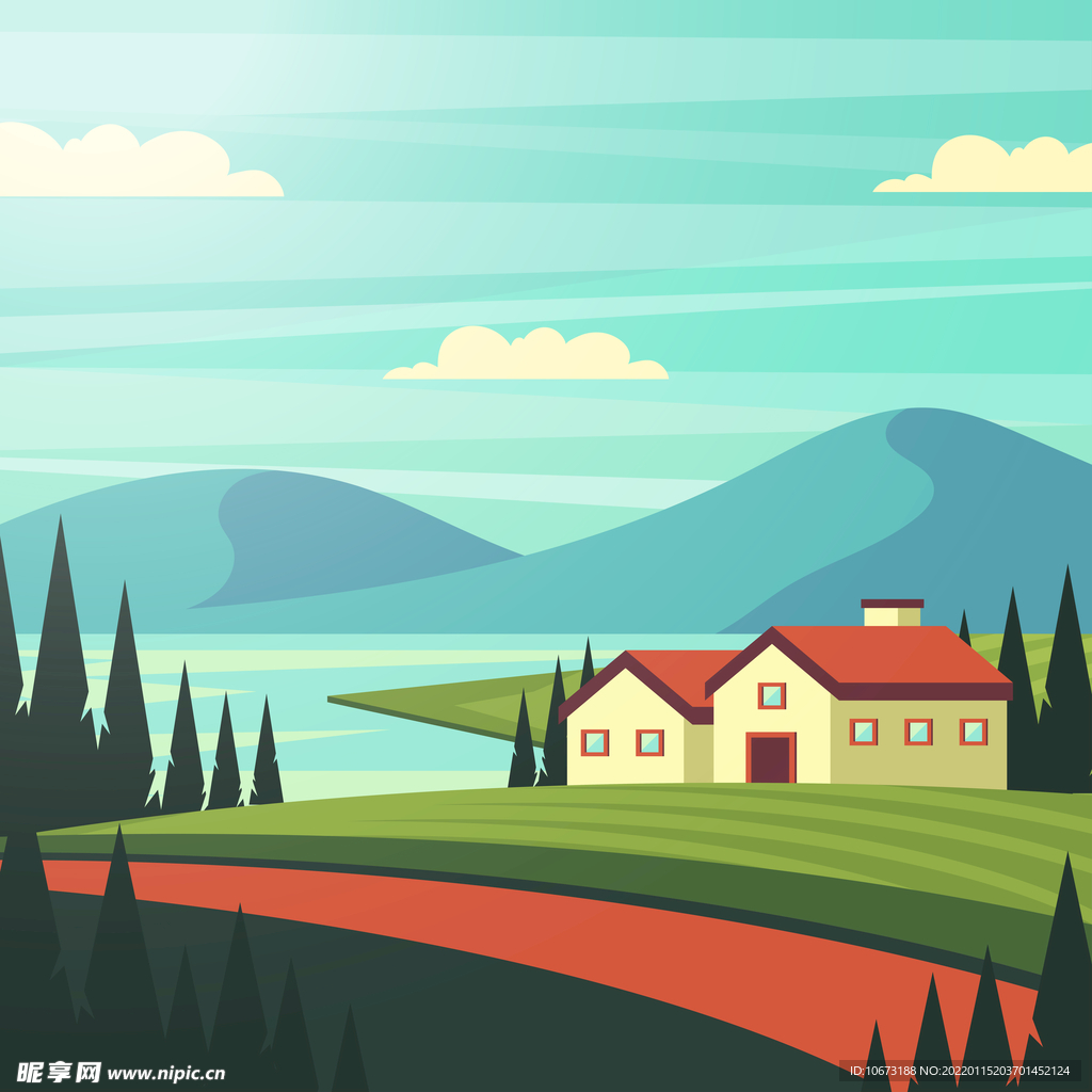 乡村地形背景