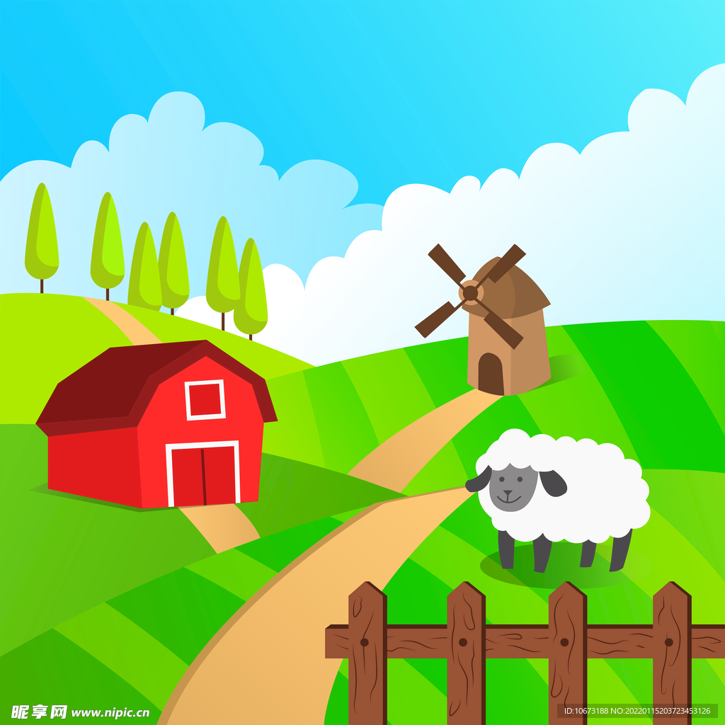 乡村地形背景