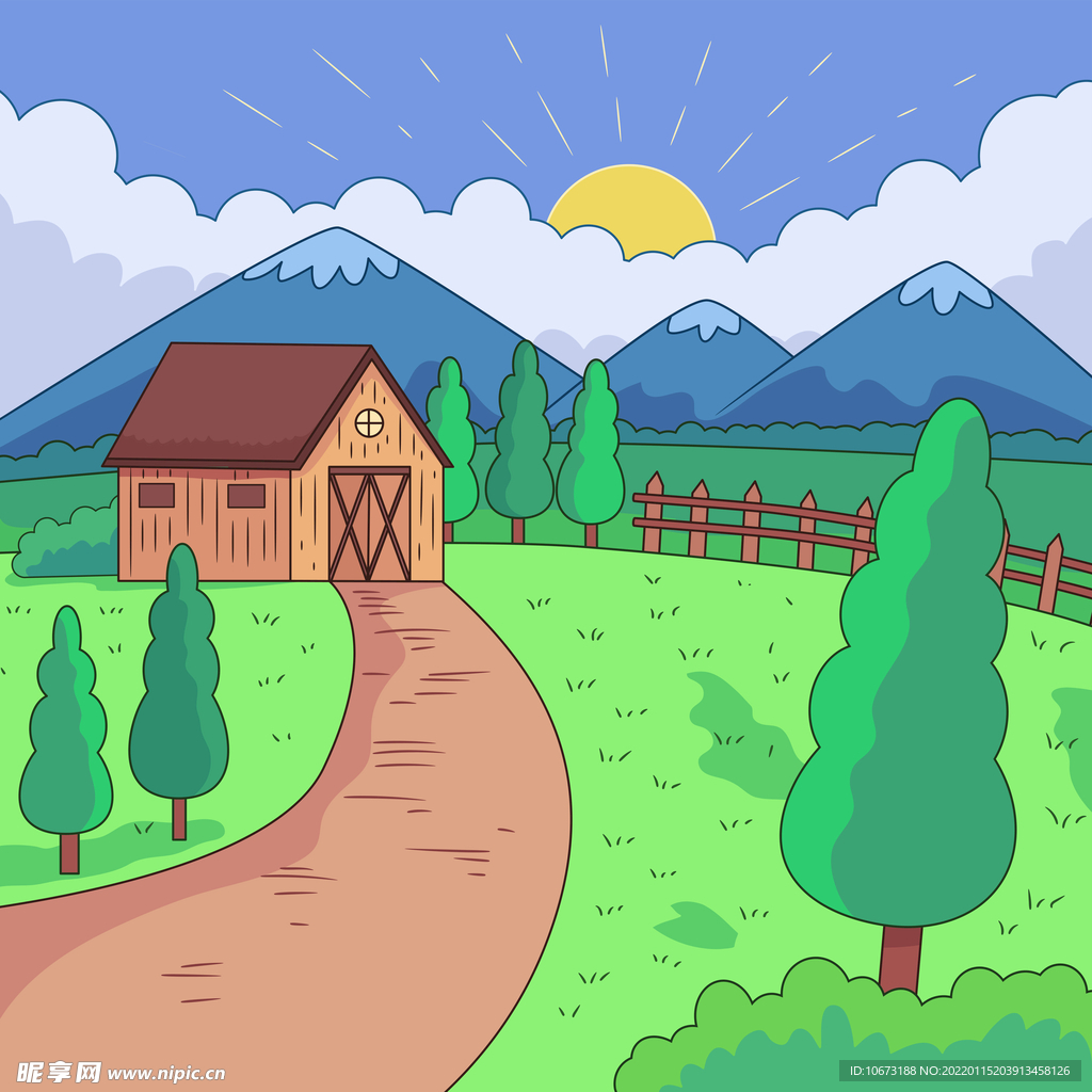乡村地形背景