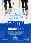 冬季滑雪海报模板