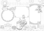 春节美食 手抄报 插画  线稿