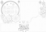 春节美食 手抄报 插画  线稿