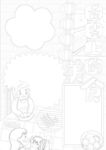 春节美食 手抄报 插画  线稿