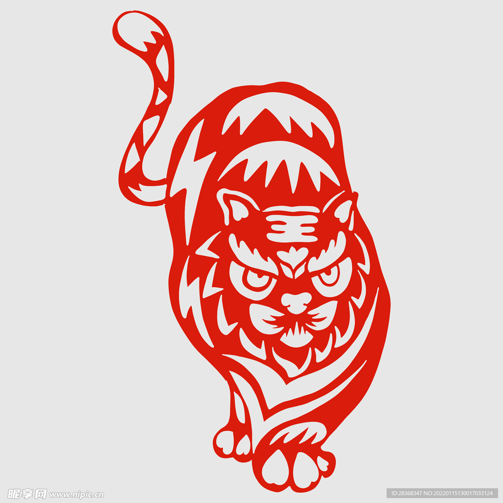 剪纸虎   