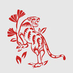 剪纸虎   