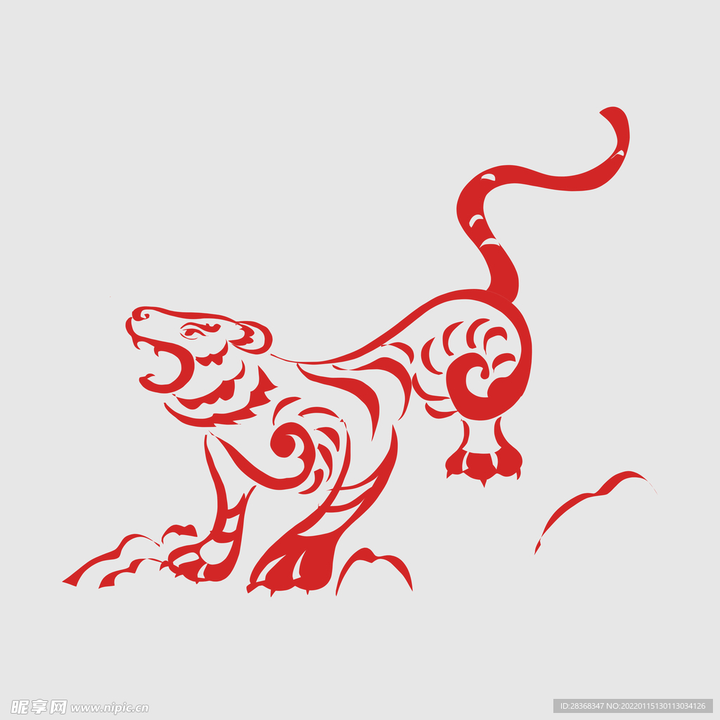 剪纸虎 