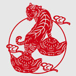 剪纸虎