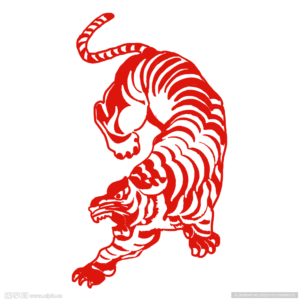 剪纸虎 