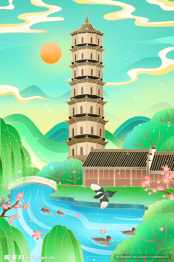 城市国潮海报