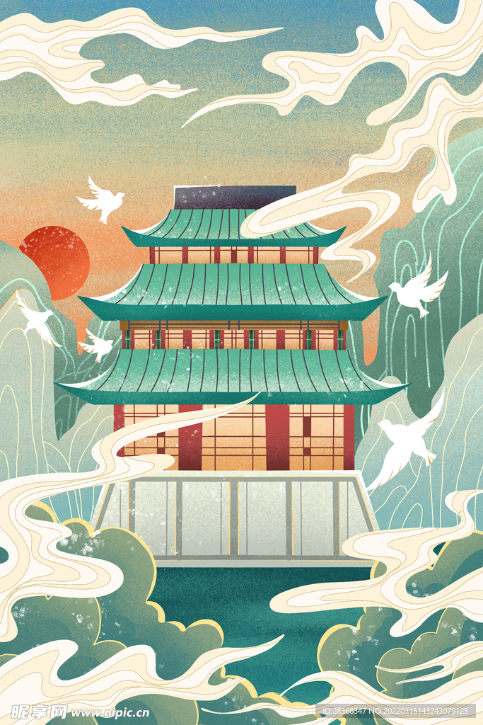 城市国潮海报