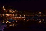 中式建筑洛邑古城夜景古建筑夜景