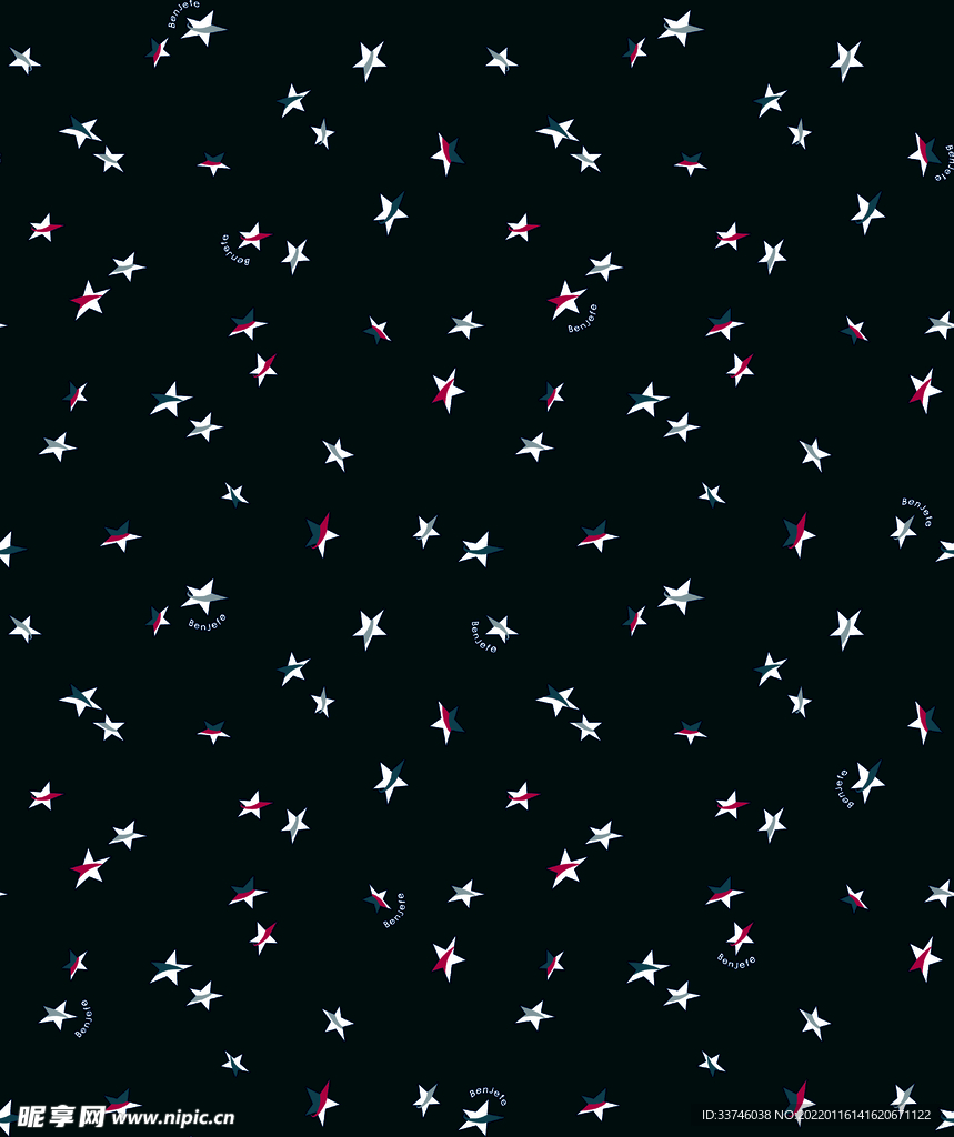 黑底星星