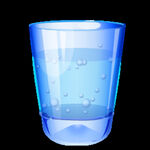 透明玻璃水杯 PNG 素材